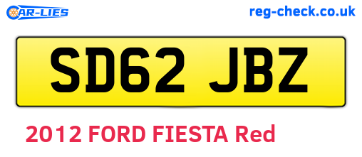 SD62JBZ are the vehicle registration plates.
