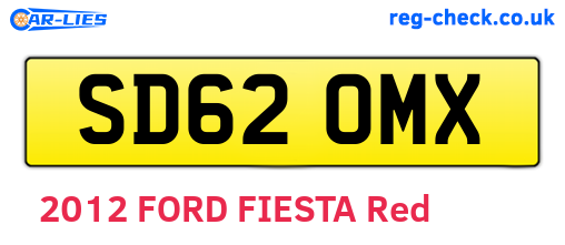 SD62OMX are the vehicle registration plates.