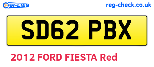 SD62PBX are the vehicle registration plates.
