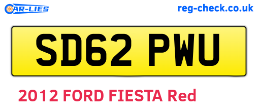 SD62PWU are the vehicle registration plates.