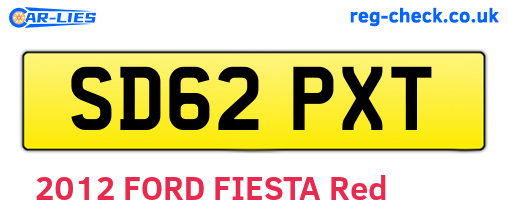 SD62PXT are the vehicle registration plates.