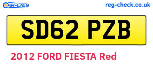 SD62PZB are the vehicle registration plates.