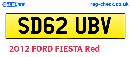 SD62UBV are the vehicle registration plates.