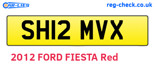 SH12MVX are the vehicle registration plates.