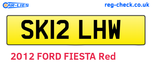 SK12LHW are the vehicle registration plates.