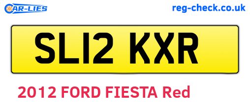 SL12KXR are the vehicle registration plates.