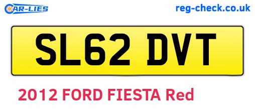 SL62DVT are the vehicle registration plates.