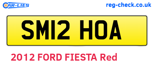 SM12HOA are the vehicle registration plates.