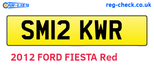 SM12KWR are the vehicle registration plates.