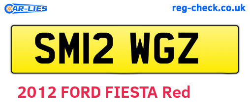 SM12WGZ are the vehicle registration plates.