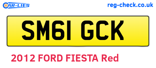 SM61GCK are the vehicle registration plates.