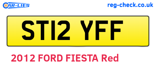 ST12YFF are the vehicle registration plates.
