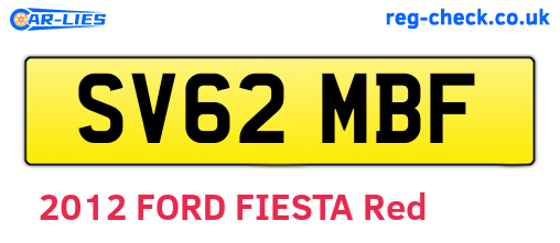 SV62MBF are the vehicle registration plates.