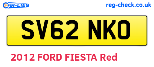 SV62NKO are the vehicle registration plates.