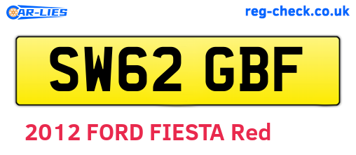 SW62GBF are the vehicle registration plates.