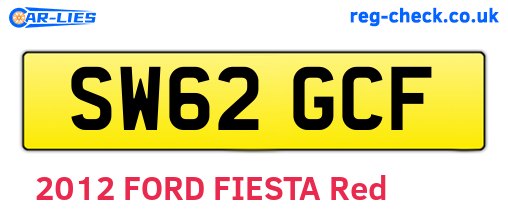 SW62GCF are the vehicle registration plates.