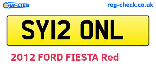 SY12ONL are the vehicle registration plates.