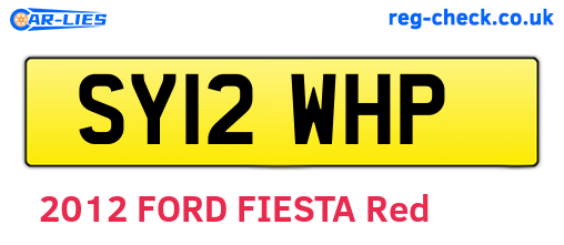 SY12WHP are the vehicle registration plates.