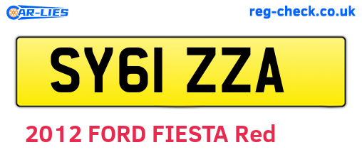 SY61ZZA are the vehicle registration plates.