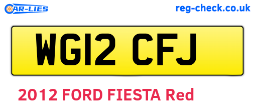 WG12CFJ are the vehicle registration plates.