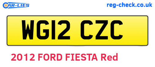 WG12CZC are the vehicle registration plates.