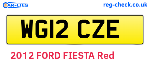 WG12CZE are the vehicle registration plates.