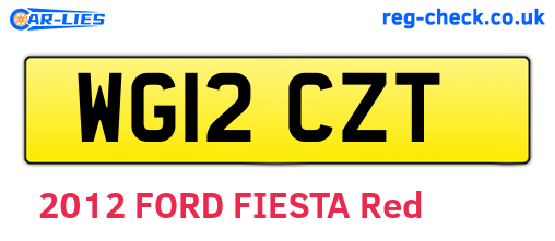 WG12CZT are the vehicle registration plates.