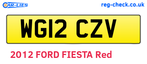 WG12CZV are the vehicle registration plates.
