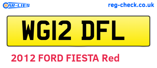 WG12DFL are the vehicle registration plates.