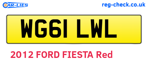 WG61LWL are the vehicle registration plates.