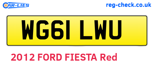 WG61LWU are the vehicle registration plates.