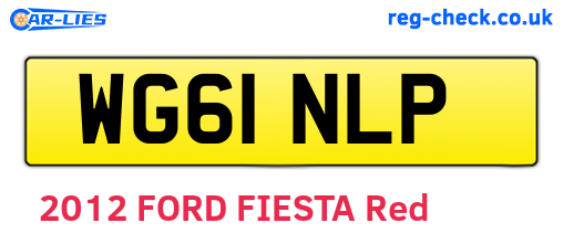 WG61NLP are the vehicle registration plates.