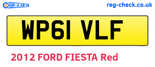 WP61VLF are the vehicle registration plates.