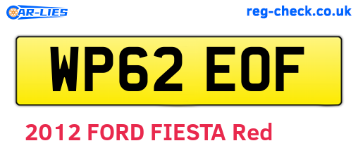 WP62EOF are the vehicle registration plates.