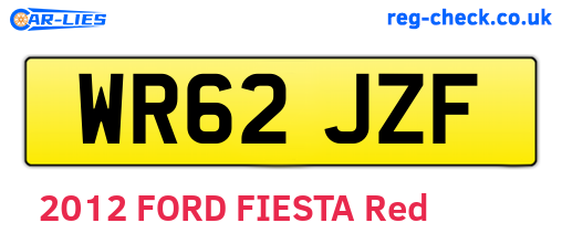 WR62JZF are the vehicle registration plates.