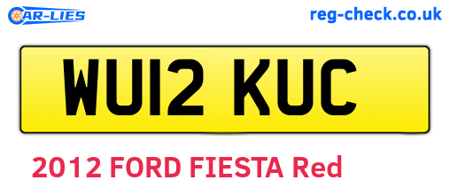 WU12KUC are the vehicle registration plates.