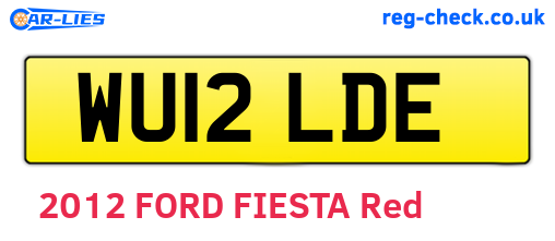 WU12LDE are the vehicle registration plates.