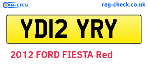 YD12YRY are the vehicle registration plates.