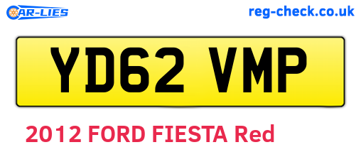 YD62VMP are the vehicle registration plates.
