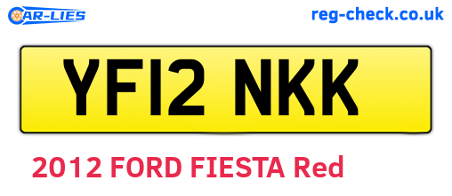 YF12NKK are the vehicle registration plates.