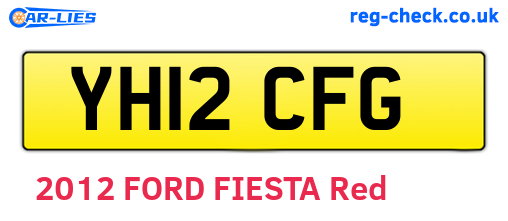 YH12CFG are the vehicle registration plates.