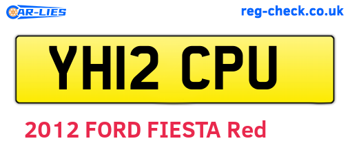 YH12CPU are the vehicle registration plates.