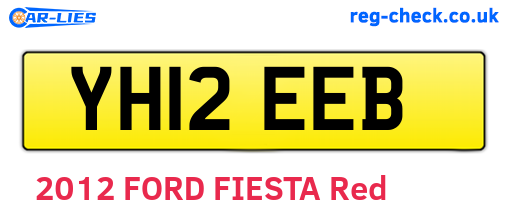 YH12EEB are the vehicle registration plates.