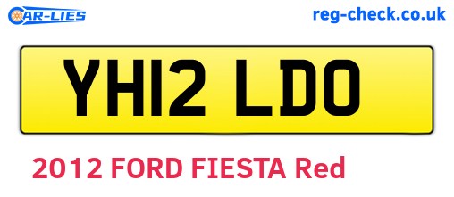 YH12LDO are the vehicle registration plates.
