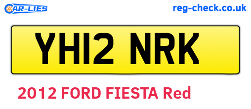 YH12NRK are the vehicle registration plates.