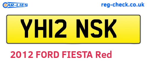 YH12NSK are the vehicle registration plates.