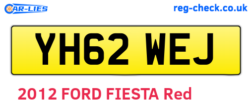YH62WEJ are the vehicle registration plates.