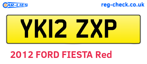 YK12ZXP are the vehicle registration plates.