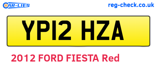 YP12HZA are the vehicle registration plates.