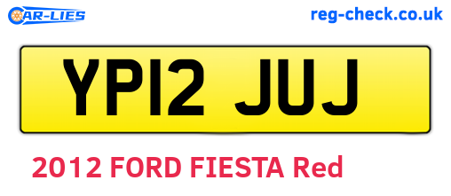 YP12JUJ are the vehicle registration plates.